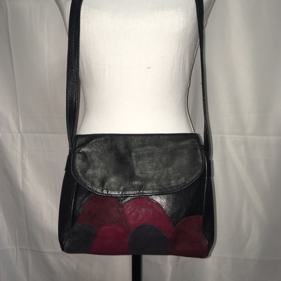 Bally Vintage Crossbody Black leather red suede - Picture 2 of 8